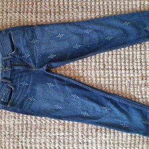Level 99 Anthropologie Sz 27 Sienna Tomboy Embroidered Jeans